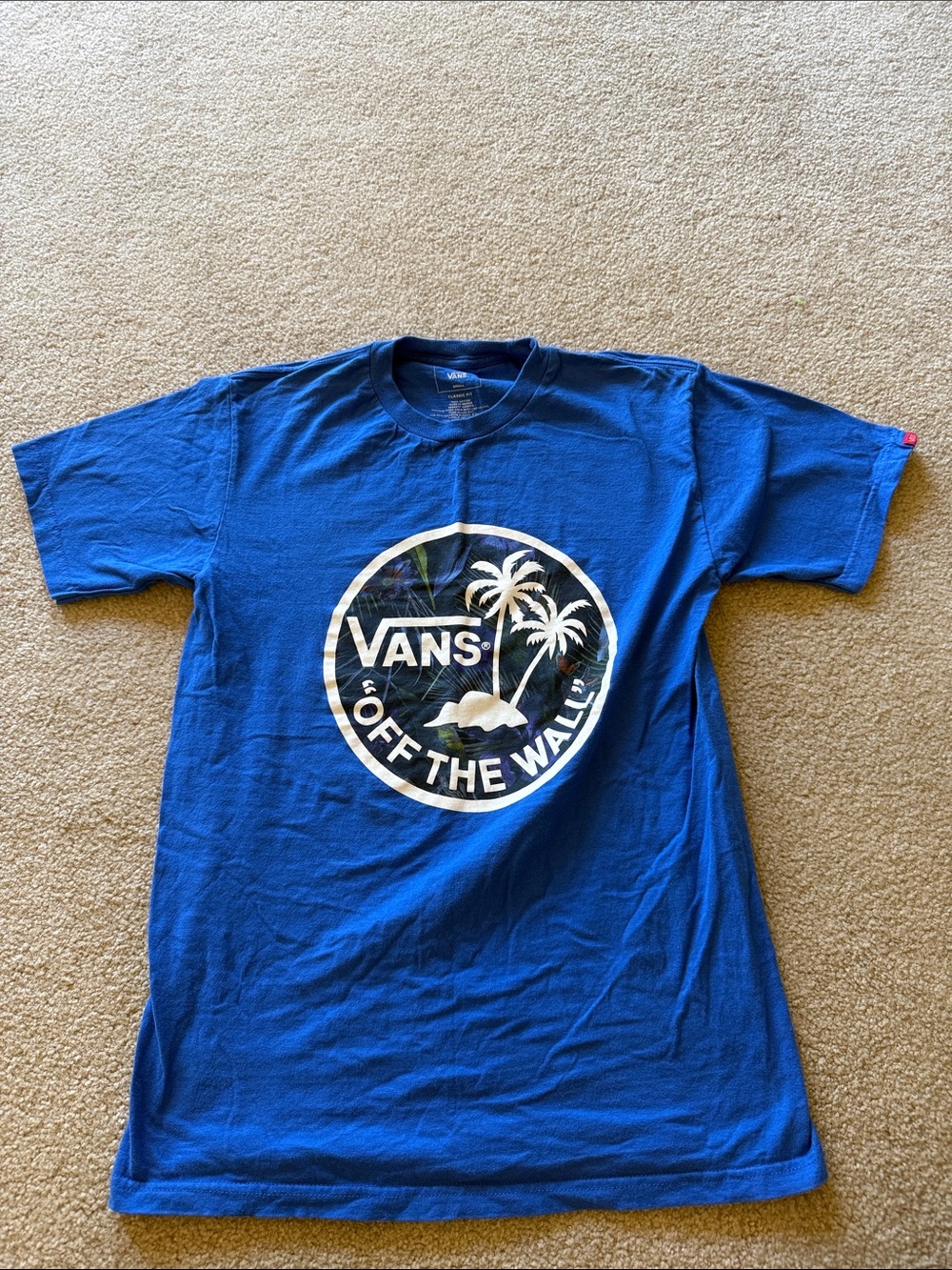 Vans Blue Kids Palm Logo Tee